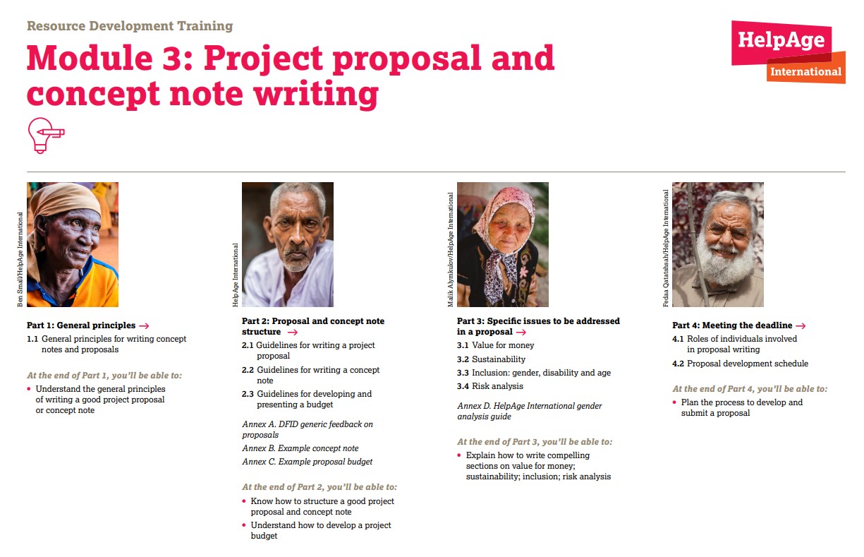 Module Three Project Proposal And Concept Note Writing HelpAge 