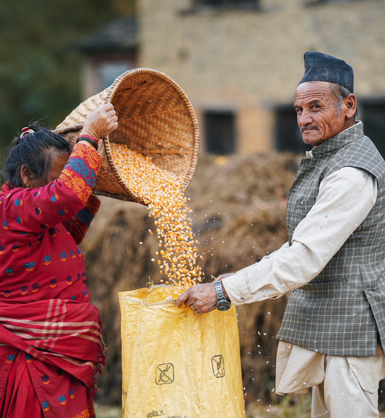 Older people working in Nepal