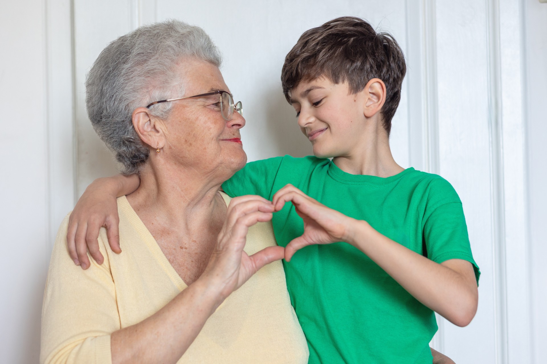 Vira, 75, with her grandson